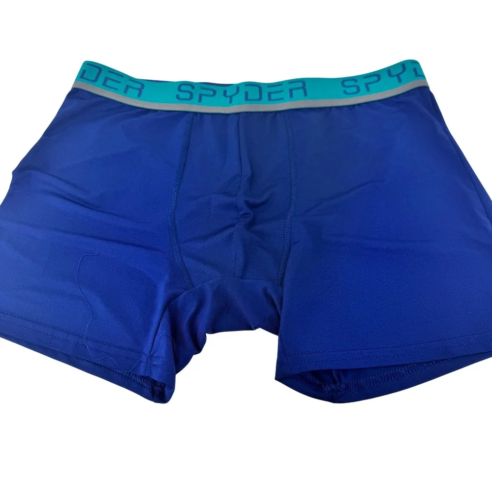 Spyder Men Boxer Briefs Blue Large Performance Stretch Athletic Underwear‎